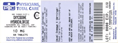 Image Of Oxycodone HCl 10 mg Package Label (Oxycodone HCl 10mg Package Label)